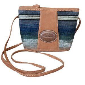 Crossbody Canvas and Leather Boho Travel Companion Pouch NEW